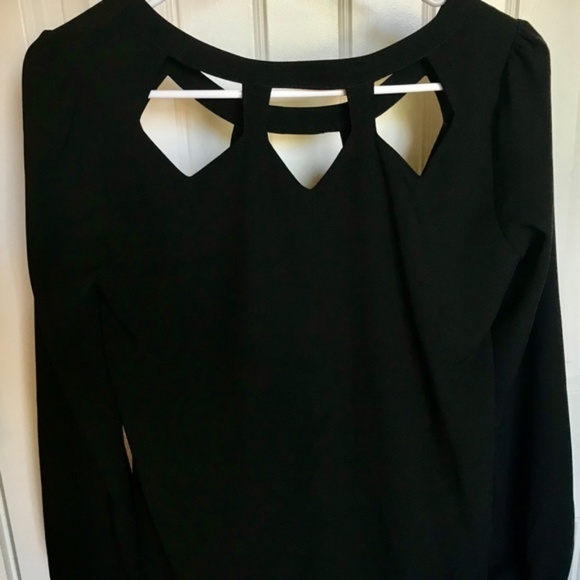 Very J Black Cut Out Neckline Boutique Dress - Picture 3 of 4